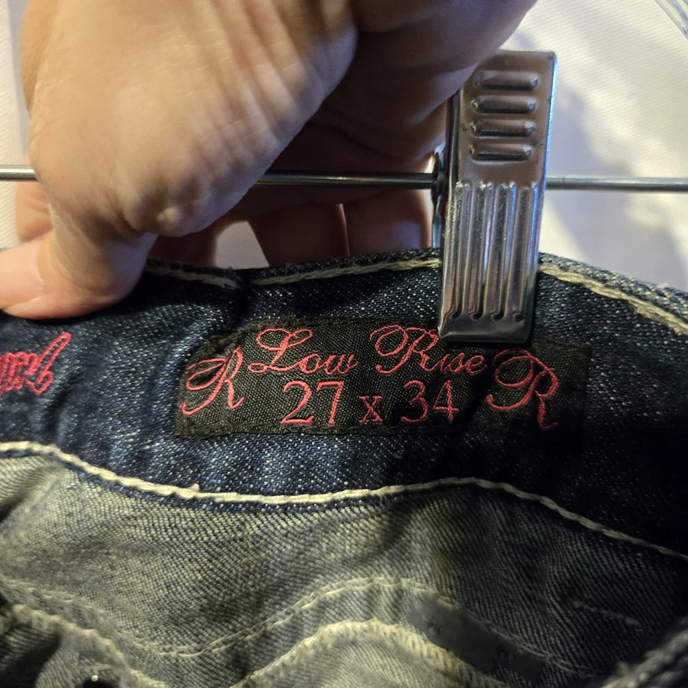 NWOT Women's Rock And Roll Cowgirl Low Rise Wide Leg Jeans Size 27x34 - Picture 9 of 14